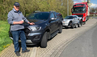 Ford Ranger Wildtrack in layby